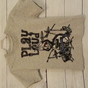 Officially Licensed Disney Goofy Drummer Graphic Tee Boys Small RARE